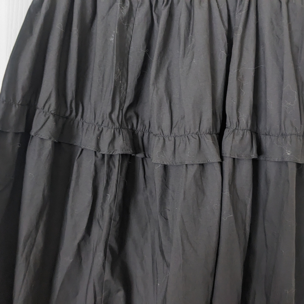 Universal Thread Cotton Poplin Black A-Line Skirt - Picture 2 of 5